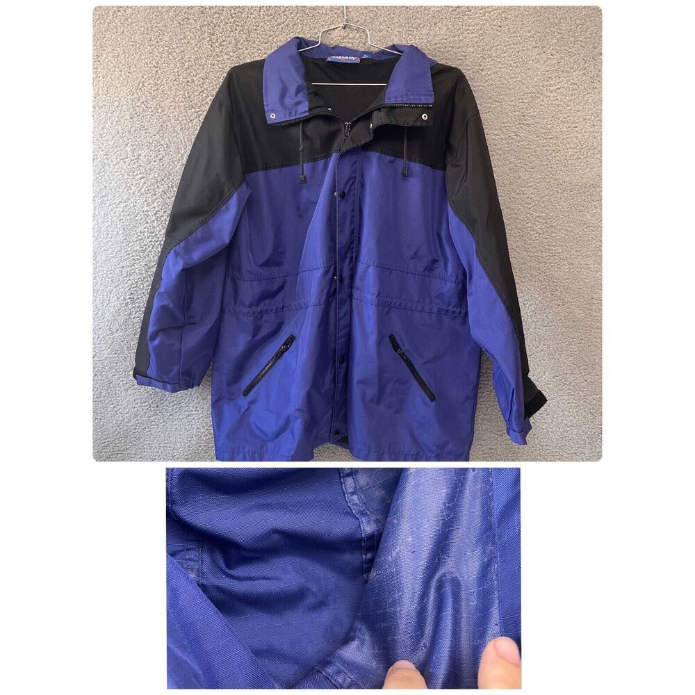 Vintage Trademark Sportswear Full Zip Windbreaker Jacket Men's Top Plus Size XXL